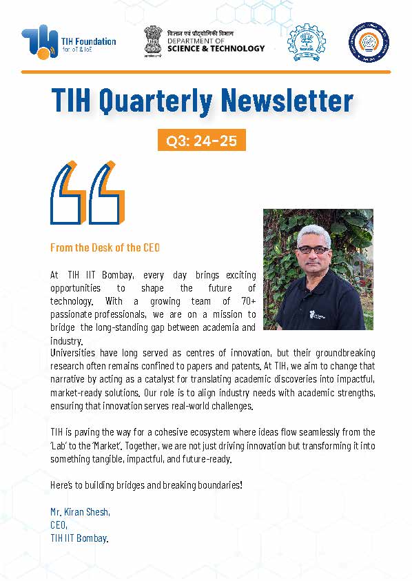 TIH-IoT Q3 Newsletter 2024-25 Cover